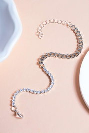 Heliophilia Silver Pulsera de Plata con Piedra de Circonita, Talla Única